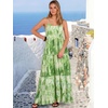 image:imageANRABESS Womens Maxi Dress 2026 Summer Casual Sleeveless Spaghetti Strap Boho Sundress Flowy Tiered Beach Vacation Long DressLight Green Printed