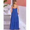 image:imageANRABESS Womens Maxi Dress 2026 Summer Casual Sleeveless Spaghetti Strap Boho Sundress Flowy Tiered Beach Vacation Long DressRoyal Blue