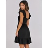 image:imageANRABESS Womens Summer Casual Sleeveless Square Neck Dress 2026 Smocked Ruffle Backless Boho Beach Cute Teen Short SundressBlack