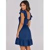 image:imageANRABESS Womens Summer Casual Sleeveless Square Neck Dress 2026 Smocked Ruffle Backless Boho Beach Cute Teen Short SundressDark Sea Blue