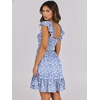 image:imageANRABESS Womens Summer Casual Sleeveless Square Neck Dress 2026 Smocked Ruffle Backless Boho Beach Cute Teen Short SundressFloral Blue White