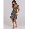 image:imageANRABESS Womens Summer Casual Sleeveless Square Neck Dress 2026 Smocked Ruffle Backless Boho Beach Cute Teen Short SundressFloral Colorful Black