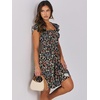 image:imageANRABESS Womens Summer Casual Sleeveless Square Neck Dress 2026 Smocked Ruffle Backless Boho Beach Cute Teen Short SundressFloral Colorful Black