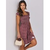 image:imageANRABESS Womens Summer Casual Sleeveless Square Neck Dress 2026 Smocked Ruffle Backless Boho Beach Cute Teen Short SundressFloral Red Pink