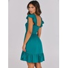 image:imageANRABESS Womens Summer Casual Sleeveless Square Neck Dress 2026 Smocked Ruffle Backless Boho Beach Cute Teen Short SundressLake Green