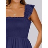 image:imageANRABESS Womens Summer Casual Sleeveless Square Neck Dress 2026 Smocked Ruffle Backless Boho Beach Cute Teen Short SundressNavy Blue