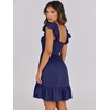 image:imageANRABESS Womens Summer Casual Sleeveless Square Neck Dress 2026 Smocked Ruffle Backless Boho Beach Cute Teen Short SundressNavy Blue