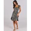 image:imageANRABESS Womens Summer Casual Sleeveless Square Neck Dress 2026 Smocked Ruffle Backless Boho Beach Cute Teen Short SundressPrint Floral Black