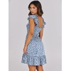 image:imageANRABESS Womens Summer Casual Sleeveless Square Neck Dress 2026 Smocked Ruffle Backless Boho Beach Cute Teen Short SundressPrint Floral Blue