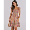 image:imageANRABESS Womens Summer Casual Sleeveless Square Neck Dress 2026 Smocked Ruffle Backless Boho Beach Cute Teen Short SundressPrint Floral Colour