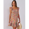 image:imageANRABESS Womens Summer Casual Sleeveless Square Neck Dress 2026 Smocked Ruffle Backless Boho Beach Cute Teen Short SundressPrint Floral Colour