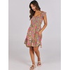 image:imageANRABESS Womens Summer Casual Sleeveless Square Neck Dress 2026 Smocked Ruffle Backless Boho Beach Cute Teen Short SundressPrint Floral Colour