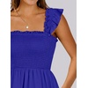 image:imageANRABESS Womens Summer Casual Sleeveless Square Neck Dress 2026 Smocked Ruffle Backless Boho Beach Cute Teen Short SundressRoyal Blue