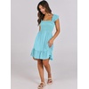 image:imageANRABESS Womens Summer Casual Sleeveless Square Neck Dress 2026 Smocked Ruffle Backless Boho Beach Cute Teen Short SundressSky Blue