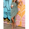 image:imageANRABESS Womens Summer Maxi Dress Casual Crew Neck Tie Waist Split WrinkleFree Fit Long Fashion Vacation Dresses 2026 SpringLight Green