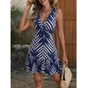 image:imageANRABESS Womens Summer Mini Dress 2026 Sleeveless Sexy Wrap V Neck ALine Boho Floral Sundress Casual Flowy Beach DressesLeaf Navy Blue