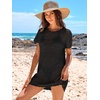 image:imageANRABESS Womens Swimsuit Cover Ups Mesh Knit Crochet Hollow Out Bathing Suit for Summer Vacation Beach SwimwearBlack