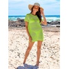 image:imageANRABESS Womens Swimsuit Cover Ups Mesh Knit Crochet Hollow Out Bathing Suit for Summer Vacation Beach SwimwearGreen