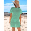 image:imageANRABESS Womens Swimsuit Cover Ups Mesh Knit Crochet Hollow Out Bathing Suit for Summer Vacation Beach SwimwearMint