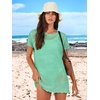 image:imageANRABESS Womens Swimsuit Cover Ups Mesh Knit Crochet Hollow Out Bathing Suit for Summer Vacation Beach SwimwearMint