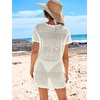 image:imageANRABESS Womens Swimsuit Cover Ups Mesh Knit Crochet Hollow Out Bathing Suit for Summer Vacation Beach SwimwearWhite