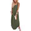 image:imageANRABESS Summer Dresses for Women 2026 Sleeveless Square Neck Maxi Beach Sundress Loose Fit Casual Vacation Tank DressOlive