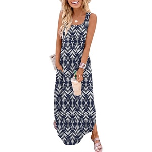 image:imageANRABESS Summer Dresses for Women 2026 Sleeveless Square Neck Maxi Beach Sundress Loose Fit Casual Vacation Tank DressNavy White Leaf Floral