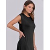 image:imageANRABESS Summer Dress for Women 2026 Maxi Sundresses Casual Cap Sleeve Crew Neck Loose Split Beach Travel Vacation ClothesBlack