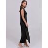 image:imageANRABESS Summer Dress for Women 2026 Maxi Sundresses Casual Cap Sleeve Crew Neck Loose Split Beach Travel Vacation ClothesBlack