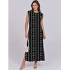 image:imageANRABESS Summer Dress for Women 2026 Maxi Sundresses Casual Cap Sleeve Crew Neck Loose Split Beach Travel Vacation ClothesBoho Black