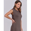 image:imageANRABESS Summer Dress for Women 2026 Maxi Sundresses Casual Cap Sleeve Crew Neck Loose Split Beach Travel Vacation ClothesCoffee