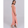image:imageANRABESS Summer Dress for Women 2026 Maxi Sundresses Casual Cap Sleeve Crew Neck Loose Split Beach Travel Vacation ClothesCoral Pink