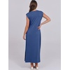 image:imageANRABESS Summer Dress for Women 2026 Maxi Sundresses Casual Cap Sleeve Crew Neck Loose Split Beach Travel Vacation ClothesDark Blue
