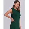 image:imageANRABESS Summer Dress for Women 2026 Maxi Sundresses Casual Cap Sleeve Crew Neck Loose Split Beach Travel Vacation ClothesDeep Green
