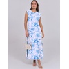 image:imageANRABESS Summer Dress for Women 2026 Maxi Sundresses Casual Cap Sleeve Crew Neck Loose Split Beach Travel Vacation ClothesFloral Blue