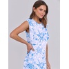 image:imageANRABESS Summer Dress for Women 2026 Maxi Sundresses Casual Cap Sleeve Crew Neck Loose Split Beach Travel Vacation ClothesFloral Blue