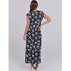 image:imageANRABESS Summer Dress for Women 2026 Maxi Sundresses Casual Cap Sleeve Crew Neck Loose Split Beach Travel Vacation ClothesFloral Blue Roses