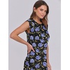 image:imageANRABESS Summer Dress for Women 2026 Maxi Sundresses Casual Cap Sleeve Crew Neck Loose Split Beach Travel Vacation ClothesFloral Blue Roses