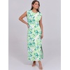 image:imageANRABESS Summer Dress for Women 2026 Maxi Sundresses Casual Cap Sleeve Crew Neck Loose Split Beach Travel Vacation ClothesFloral Green
