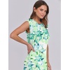 image:imageANRABESS Summer Dress for Women 2026 Maxi Sundresses Casual Cap Sleeve Crew Neck Loose Split Beach Travel Vacation ClothesFloral Green