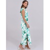 image:imageANRABESS Summer Dress for Women 2026 Maxi Sundresses Casual Cap Sleeve Crew Neck Loose Split Beach Travel Vacation ClothesFloral Green White