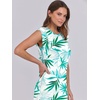 image:imageANRABESS Summer Dress for Women 2026 Maxi Sundresses Casual Cap Sleeve Crew Neck Loose Split Beach Travel Vacation ClothesFloral Green White