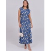 image:imageANRABESS Summer Dress for Women 2026 Maxi Sundresses Casual Cap Sleeve Crew Neck Loose Split Beach Travel Vacation ClothesFloral Light Blue