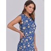 image:imageANRABESS Summer Dress for Women 2026 Maxi Sundresses Casual Cap Sleeve Crew Neck Loose Split Beach Travel Vacation ClothesFloral Light Blue