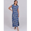 image:imageANRABESS Summer Dress for Women 2026 Maxi Sundresses Casual Cap Sleeve Crew Neck Loose Split Beach Travel Vacation ClothesFloral Light Blue