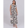 image:imageANRABESS Summer Dress for Women 2026 Maxi Sundresses Casual Cap Sleeve Crew Neck Loose Split Beach Travel Vacation ClothesFloral Navy