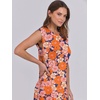 image:imageANRABESS Summer Dress for Women 2026 Maxi Sundresses Casual Cap Sleeve Crew Neck Loose Split Beach Travel Vacation ClothesFloral Orange Pink