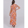 image:imageANRABESS Summer Dress for Women 2026 Maxi Sundresses Casual Cap Sleeve Crew Neck Loose Split Beach Travel Vacation ClothesFloral Orange Pink