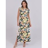 image:imageANRABESS Summer Dress for Women 2026 Maxi Sundresses Casual Cap Sleeve Crew Neck Loose Split Beach Travel Vacation ClothesFloral Orange Yellow