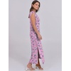 image:imageANRABESS Summer Dress for Women 2026 Maxi Sundresses Casual Cap Sleeve Crew Neck Loose Split Beach Travel Vacation ClothesFloral Purple Pink